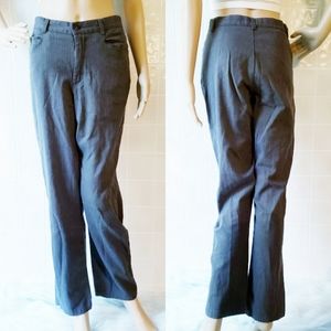 S/6 - Riders Stretch grey/gray pinstriped pants